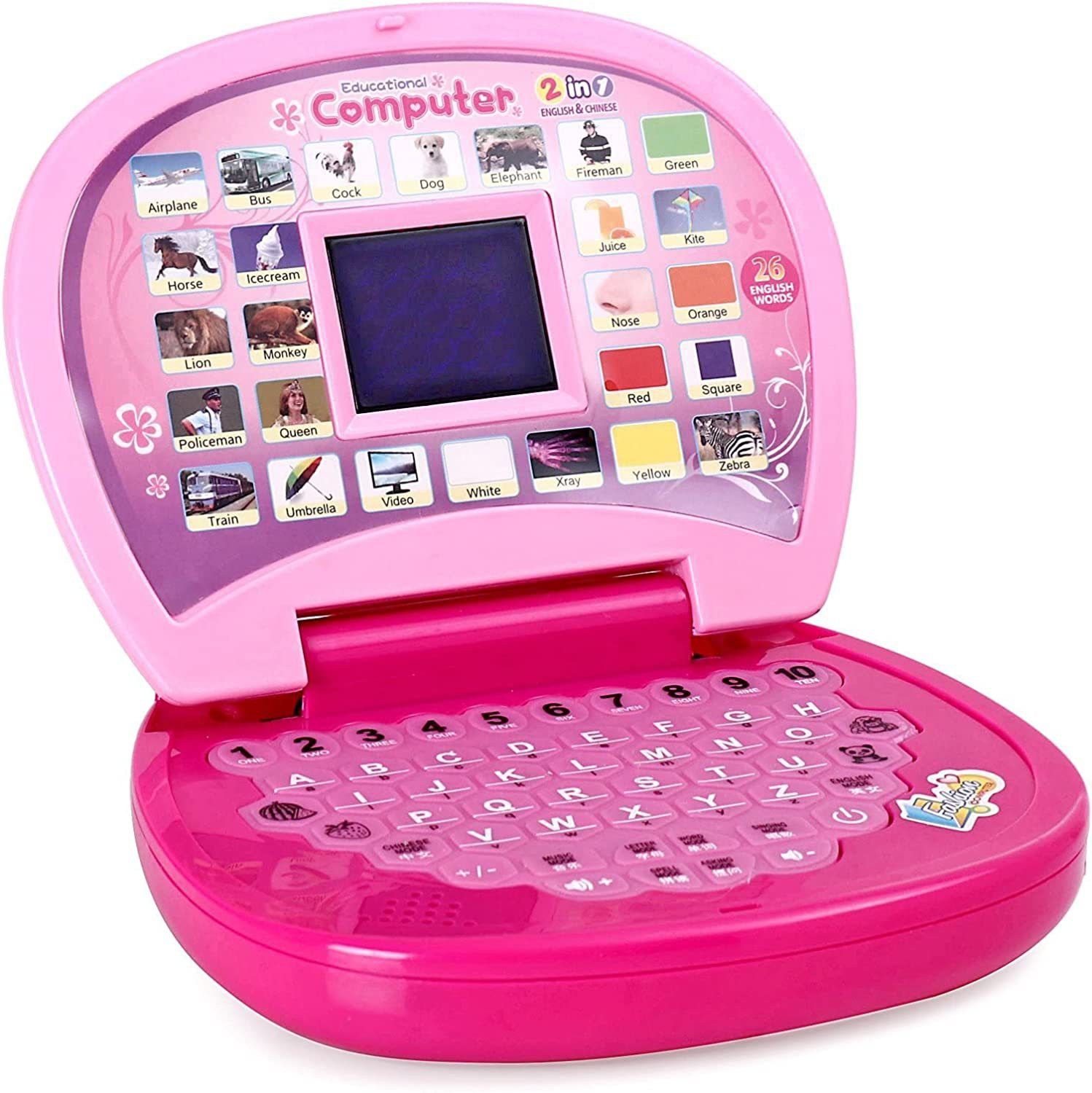 Children Learning Laptop Kids Toy With Images Sound And Spelling(multicolour)-image-4