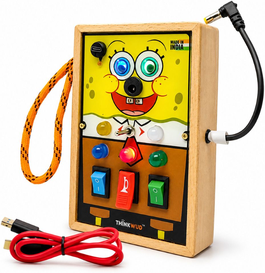 Sponge Bob (Rechargeable) | Montessori Busy Board for Toddlers | BIS Certified-image-43