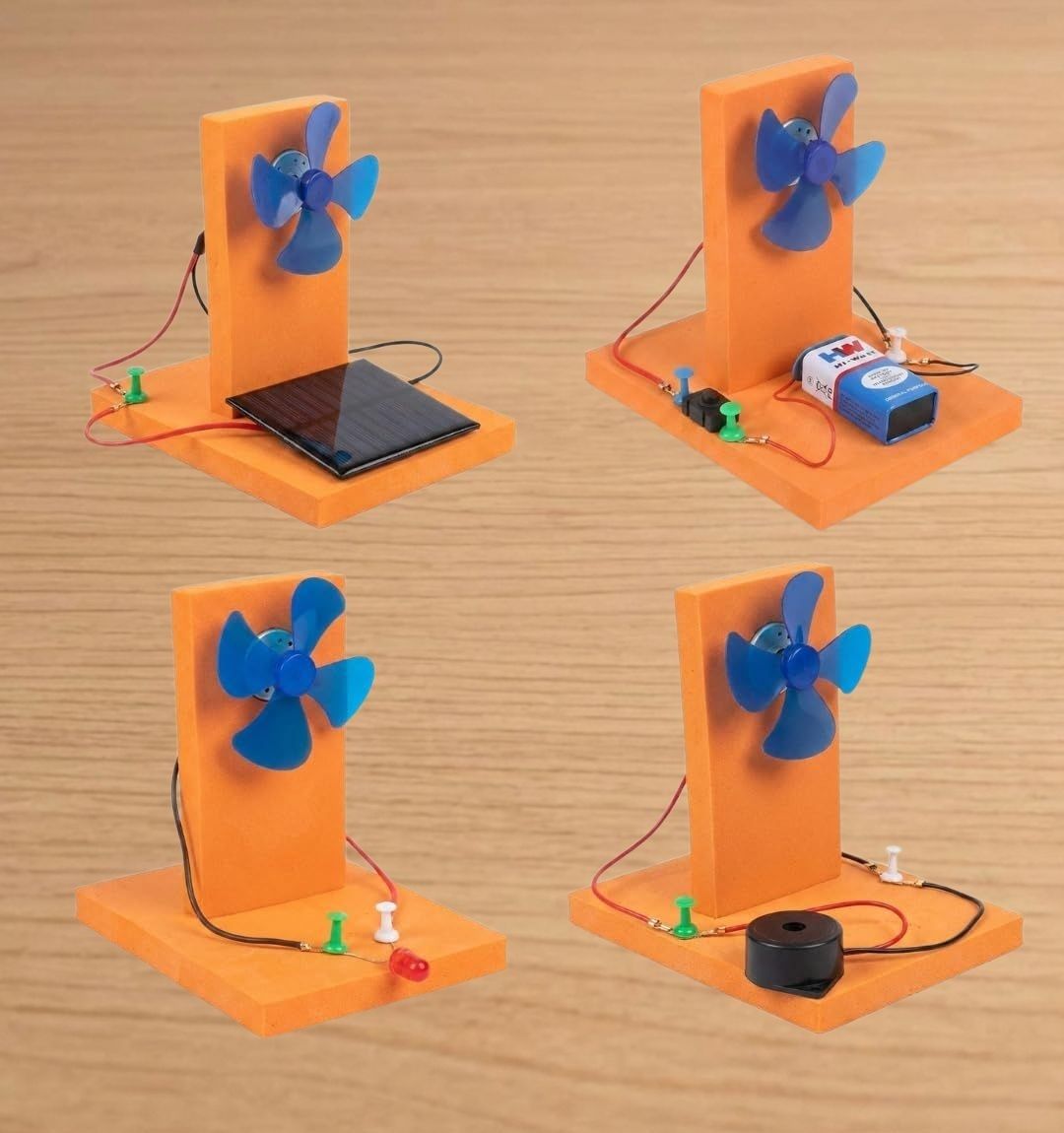 erhindia Solar Windmill Working Model DIY STEM Science Project Learning Kit Students-picture-18