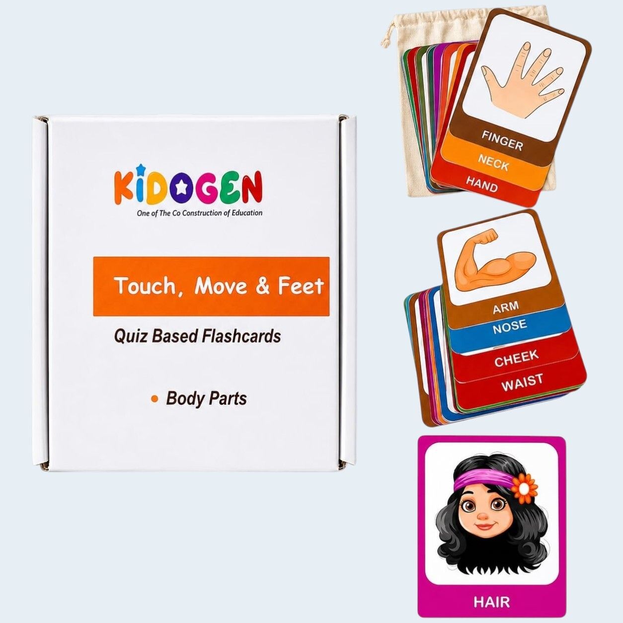 Educational Body Parts Flash Cards for Toddlers | Preschool Learning Kit-image-34