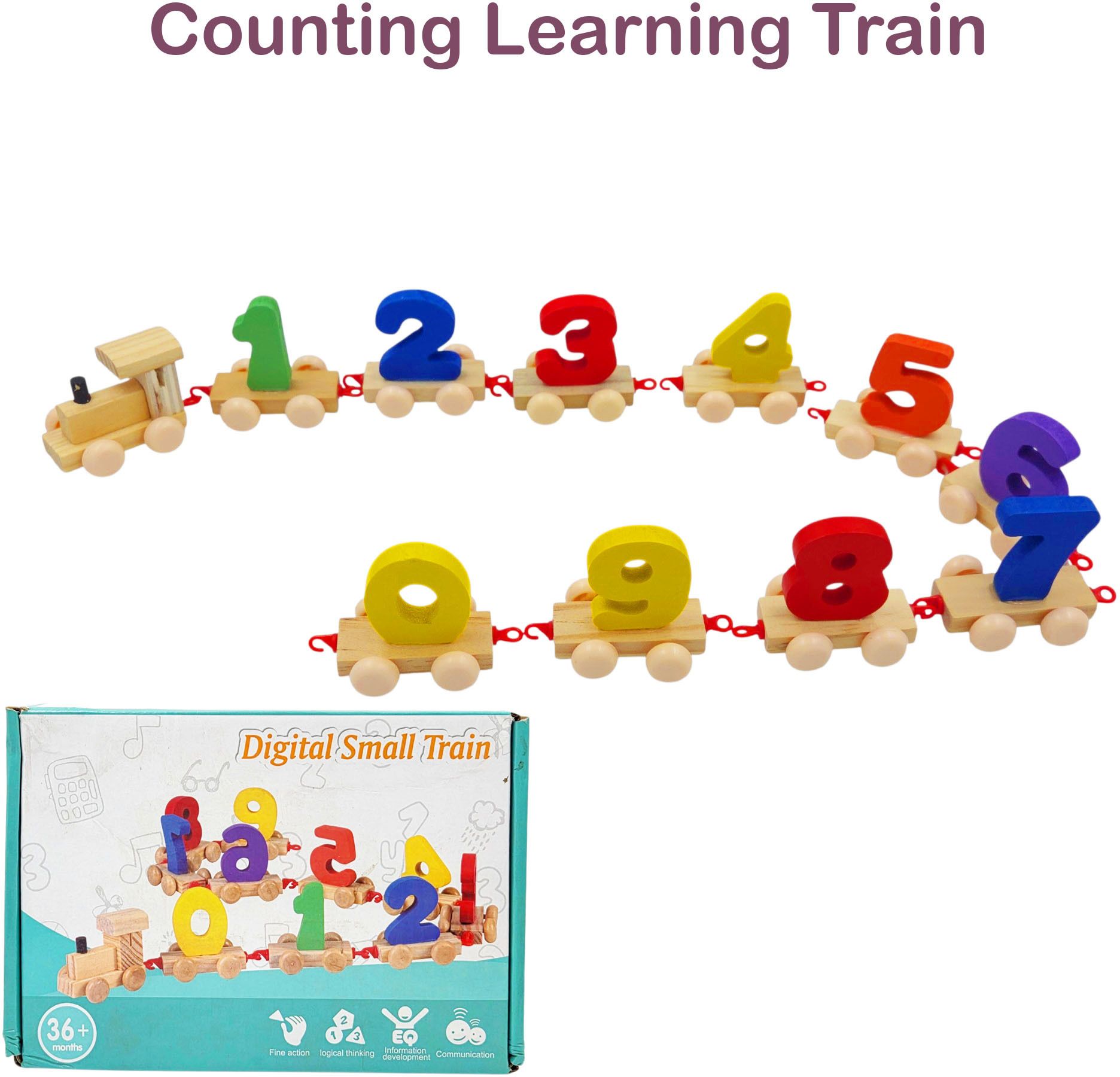 poksi Wooden Digital Number Train Puzzle Educational Toy for Boys & Girls-picture-13
