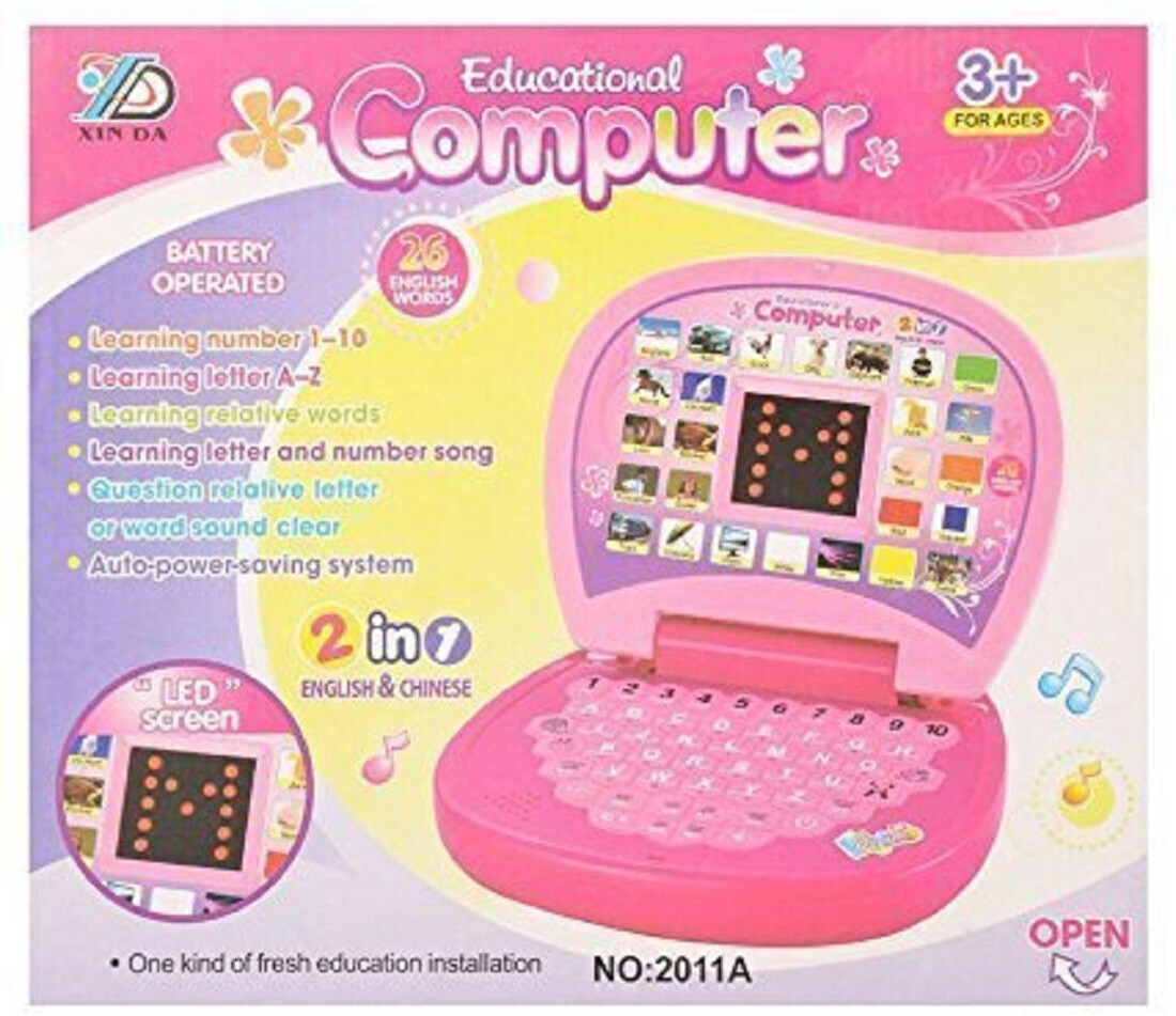 jr club Smart Educational Learning Kids Laptop With LED Display & Music KHU - 24 image 1