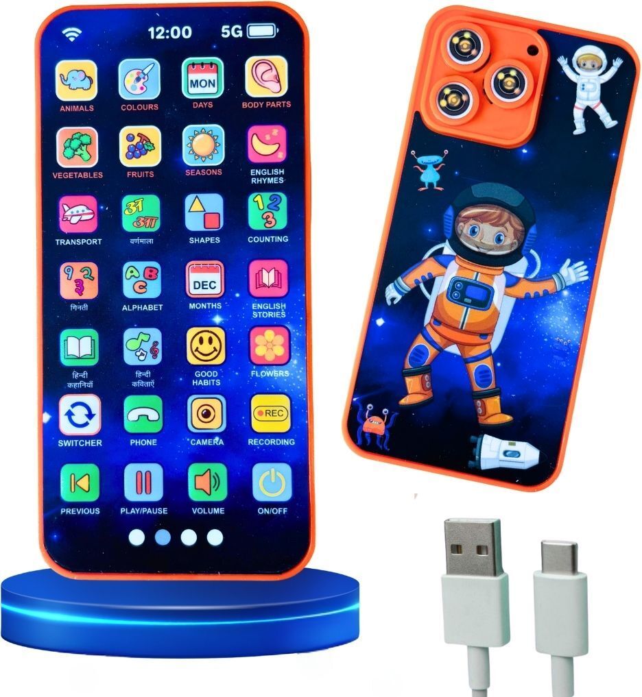 Multi Language EduPhone | Screen Free Toy |Type-C Rechargeable | 28 Functions-image-39