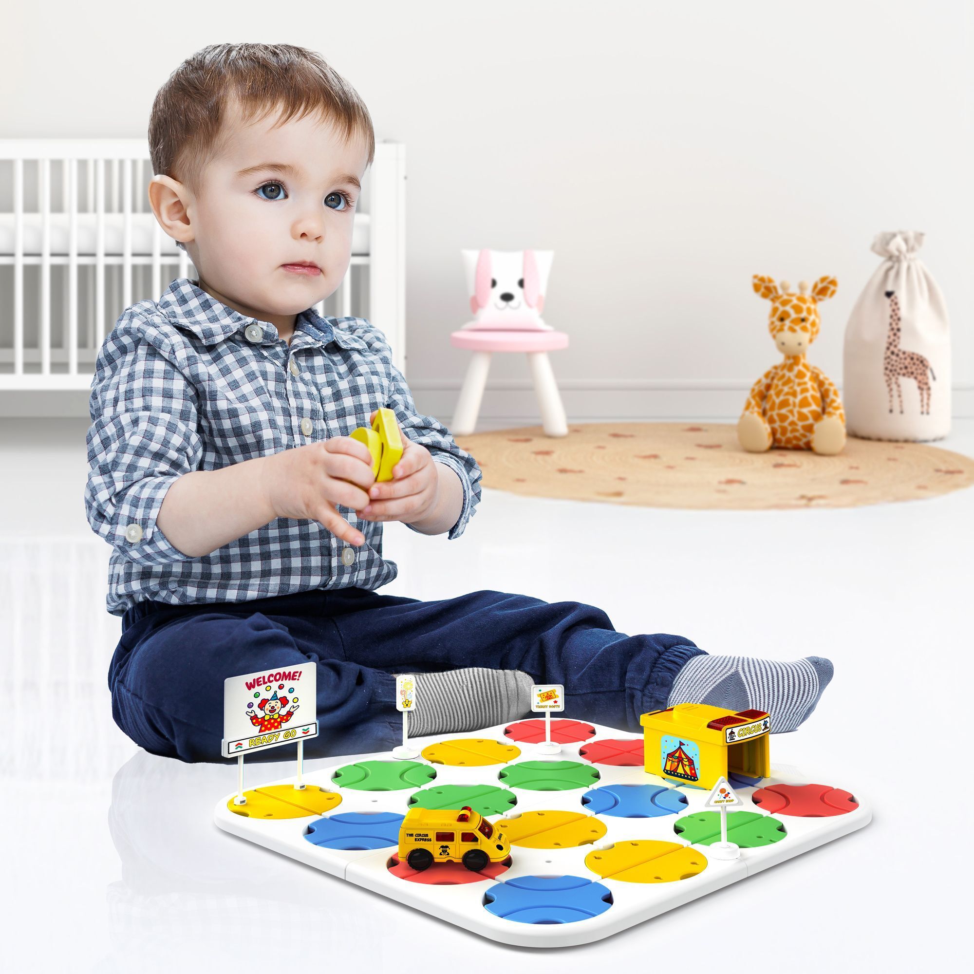 r for rabbit Orapple Carnival DIY Track Maze Race Car Track Building Block Educational Toy-picture-36