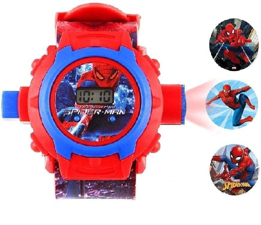 Spider Hero Projector Watch, Automatic Projector 24 Crids [Pack 1, Random Color]