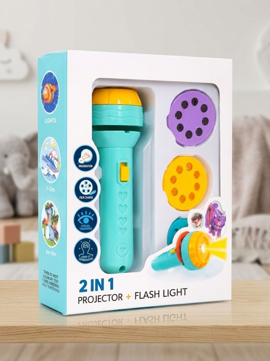 2-in-1 Educational Projection Flashlight Toy with 24 Images-image-45
