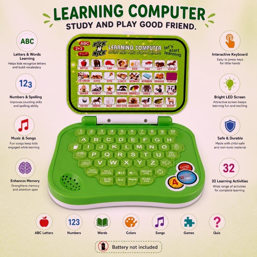 Pick N Nick Learning Computer Toy With LED Screen-image-22
