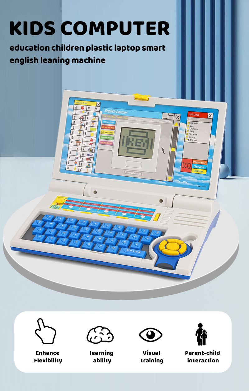 Kids Learning Laptop Toy with Mouse English Alphabet, Spelling, Math, Memory-image-46