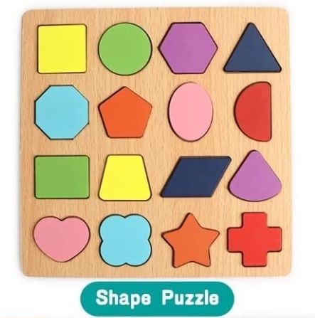 Wooden Shapes Learning Educational Board for Kids, Puzzle Toys for Boys & Girls-image-49