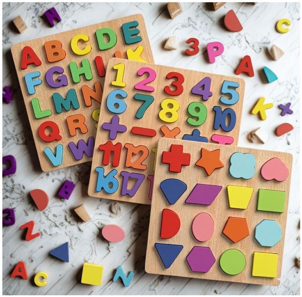 Wooden Educational Learning Board ABC Number Shape Puzzle for Kids P1S734-image-27