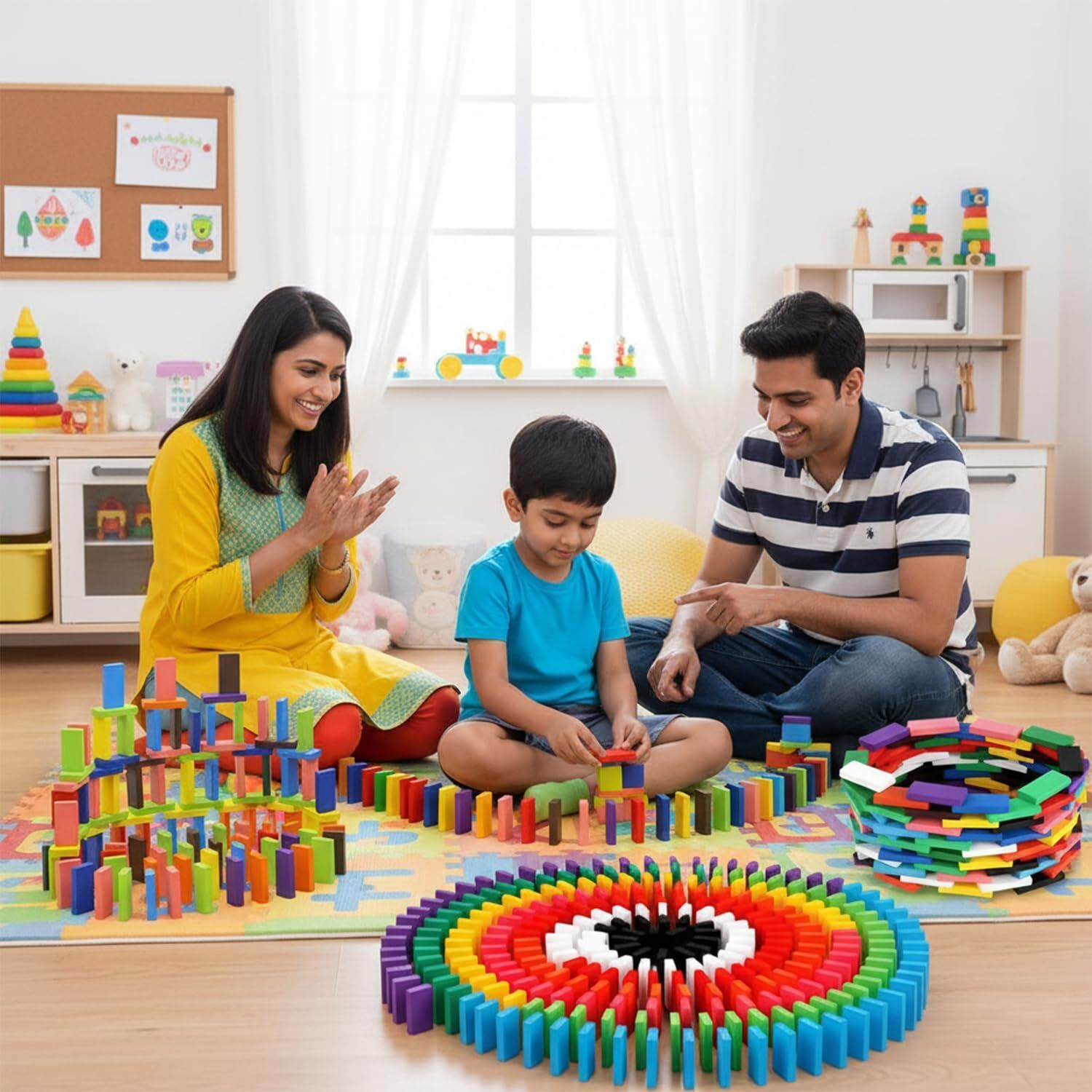 Colorful Wooden Domino Block,Building Block For Kids Educational & Learning-image-44