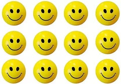 Smiley Soft Ball for Kids and Adults, a Stress Relief Toy, Non Toxic Toy- 3 cm-image-1