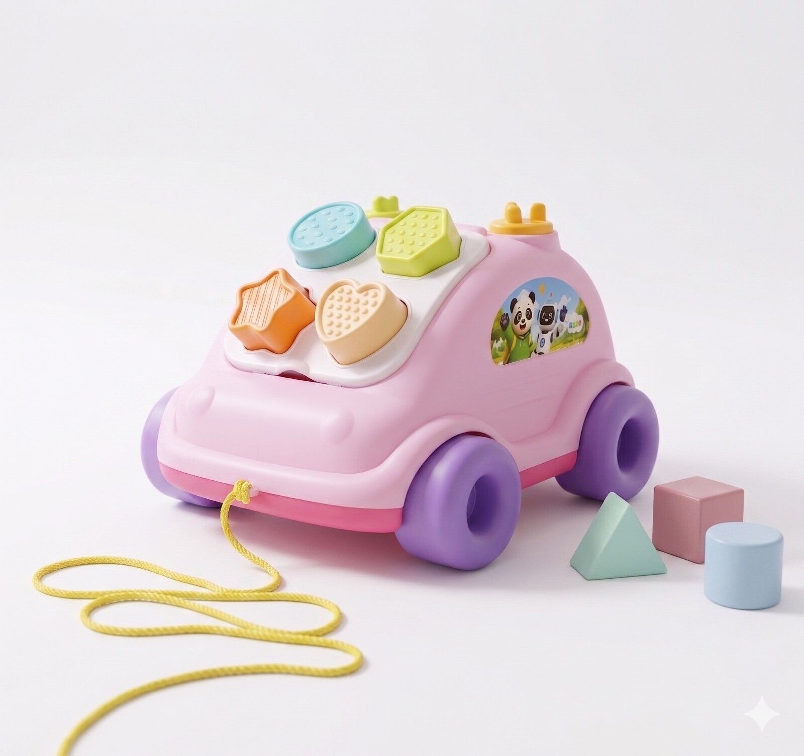 KIDS SHAPE SORTER PULL ALONG CAR TOY EDUCATIONAL ACTIVITY TOY FOR TODDLERS-image-17