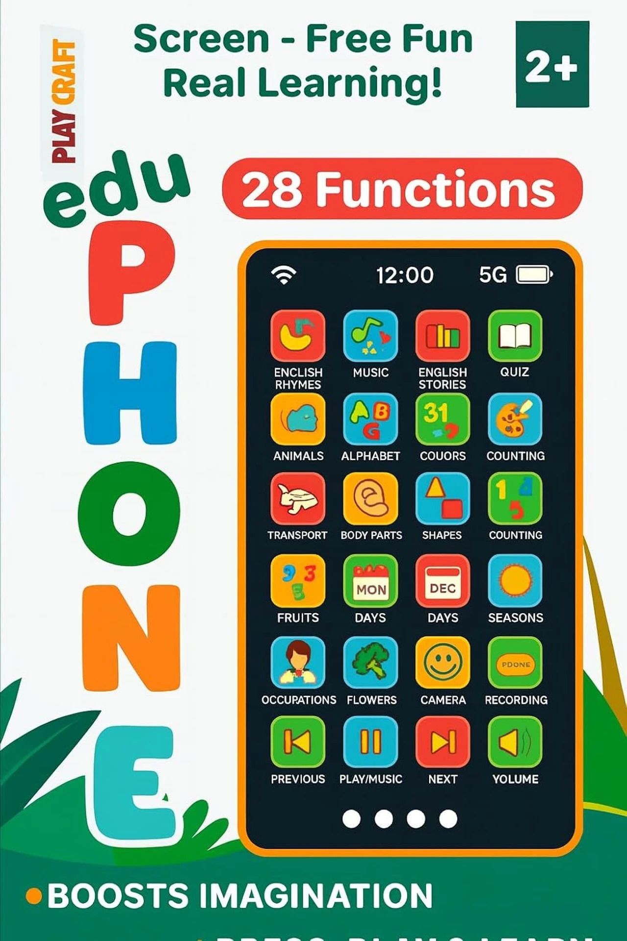 seboncare Rechargeable Smart Phone Toy for Toddlers Early Education & Play - SC1-picture-21