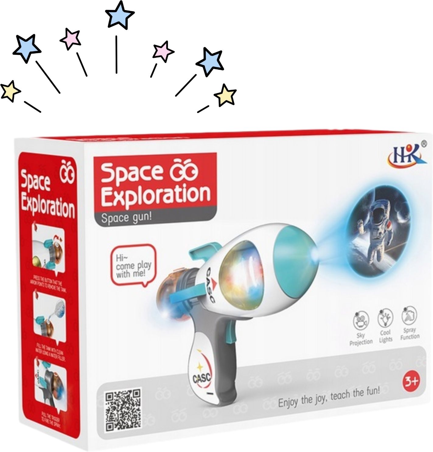 Space Blaster Toy Astronaut Projector with Light, Music