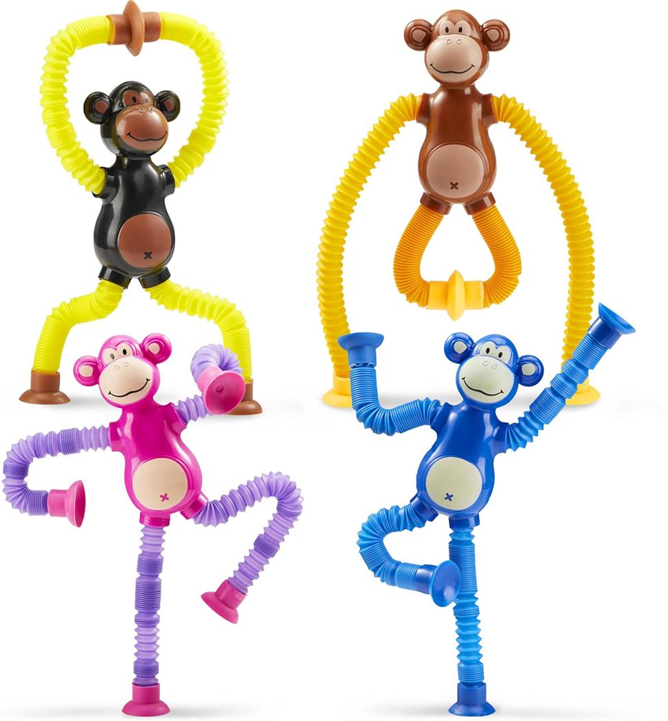 wembley FlexiGlow Monkey Tubes Sensory Toy Pack of 2 for Kids-picture-37