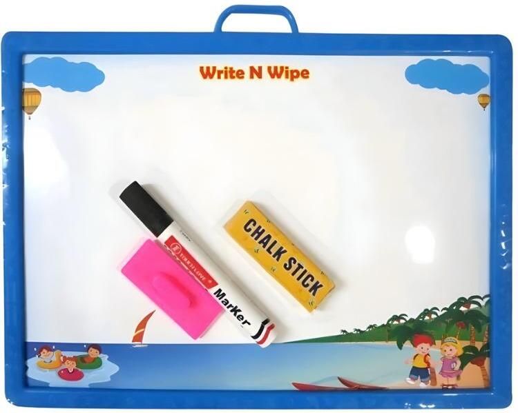 gupta enterprises Educational 2 In 1 Erasable Writing Board With Chalk Marker For Pre-School Kids-picture-21