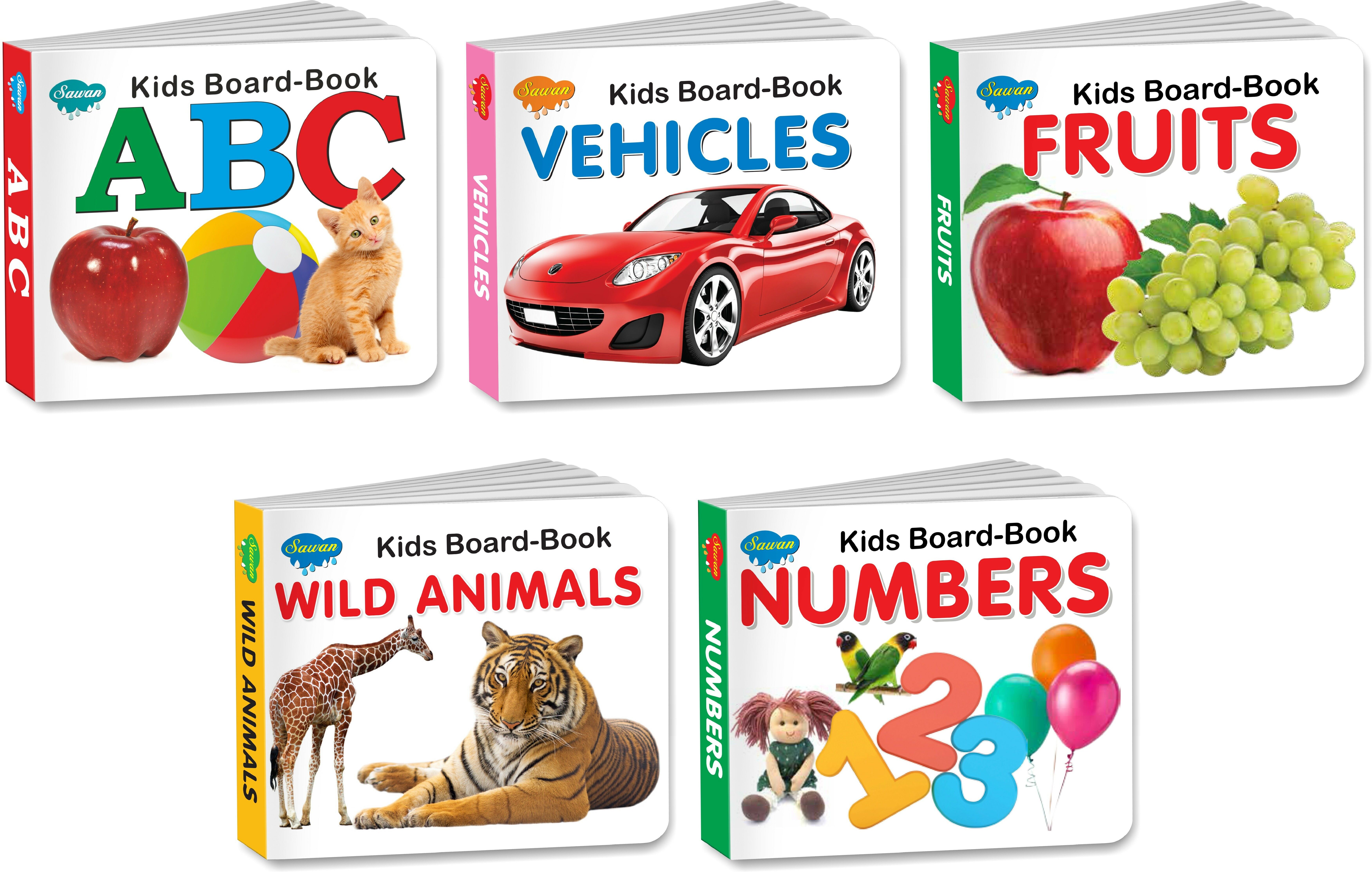 go woo Sparkle Board Books | Pack Of 5 Books |Super Jumbo Combo For Library Board Books-picture-27