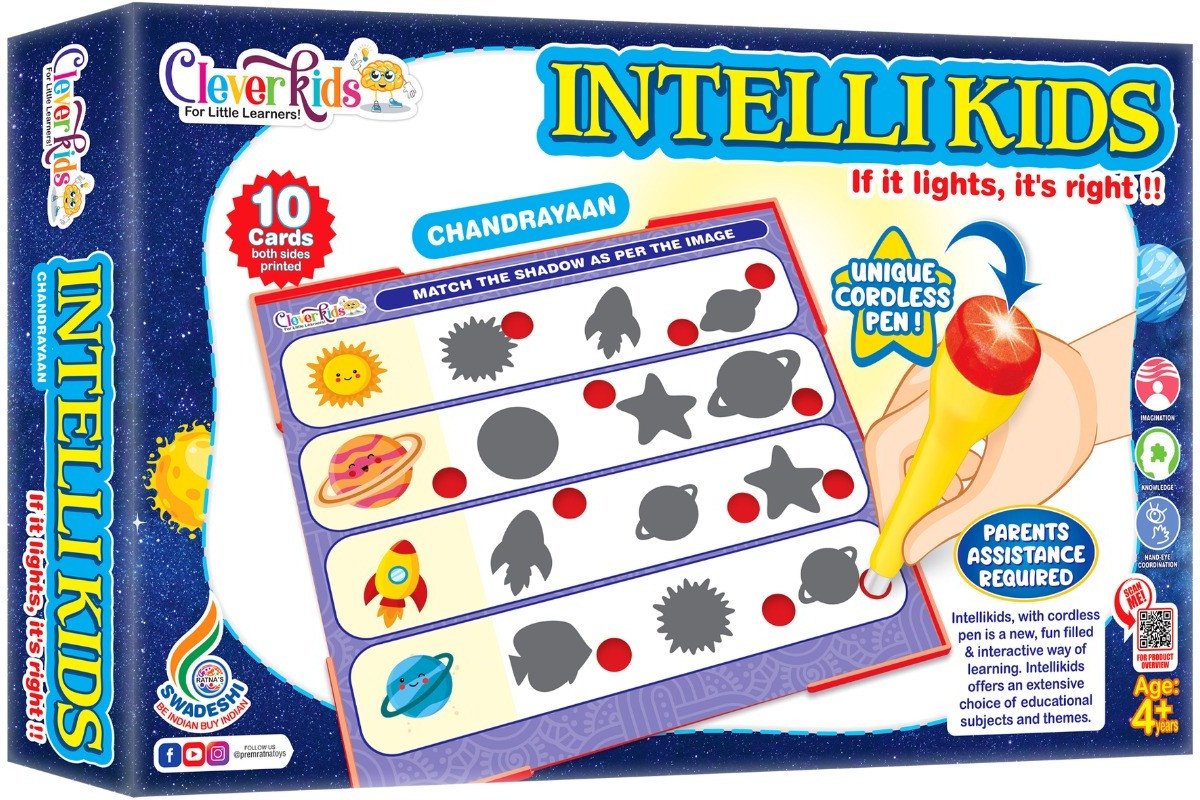 clever kids Intellikids Chandrayaan (7036) with 10 Sheets Both Side Printed Puzzle image 1