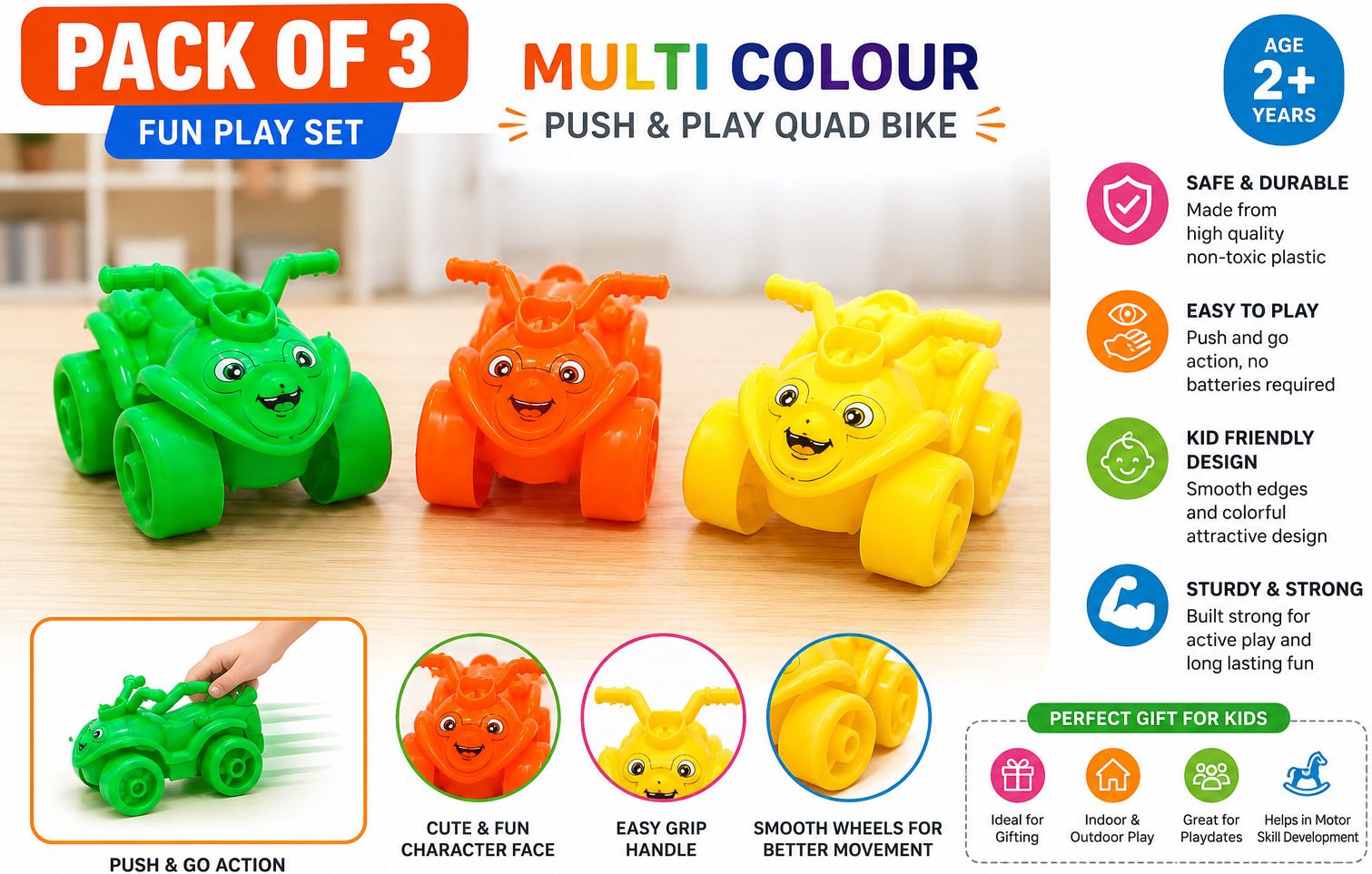 Toys STEM DIY Toy 1 Screwdriver Tool Building Quad Bike Gift for Kids Boys Girls-image-45