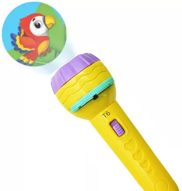 a.s.traders Mini Projector Torch with 3 Slides 24 Patterns Toy for kids YLW6 image 1
