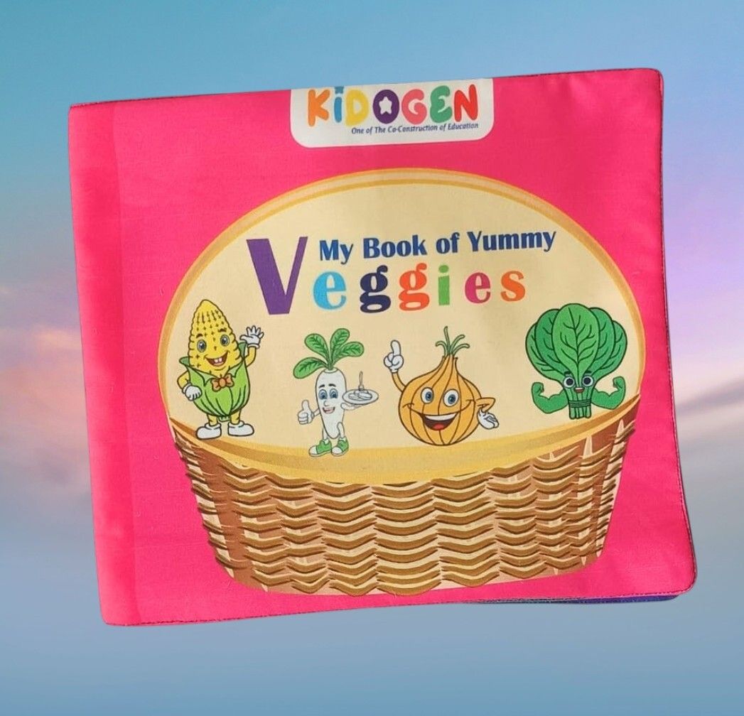 Veggies Learning Cloth Book for Kids | Soft Washable Fabric Book-image-32