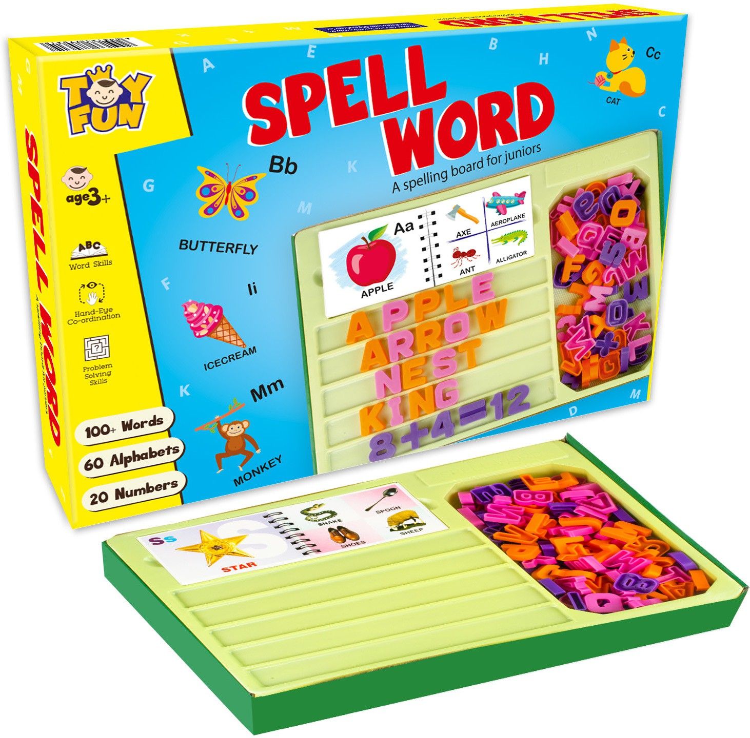 Educational Spelling Word Puzzle Spell Board Game for Kids of Age 3 Years Above