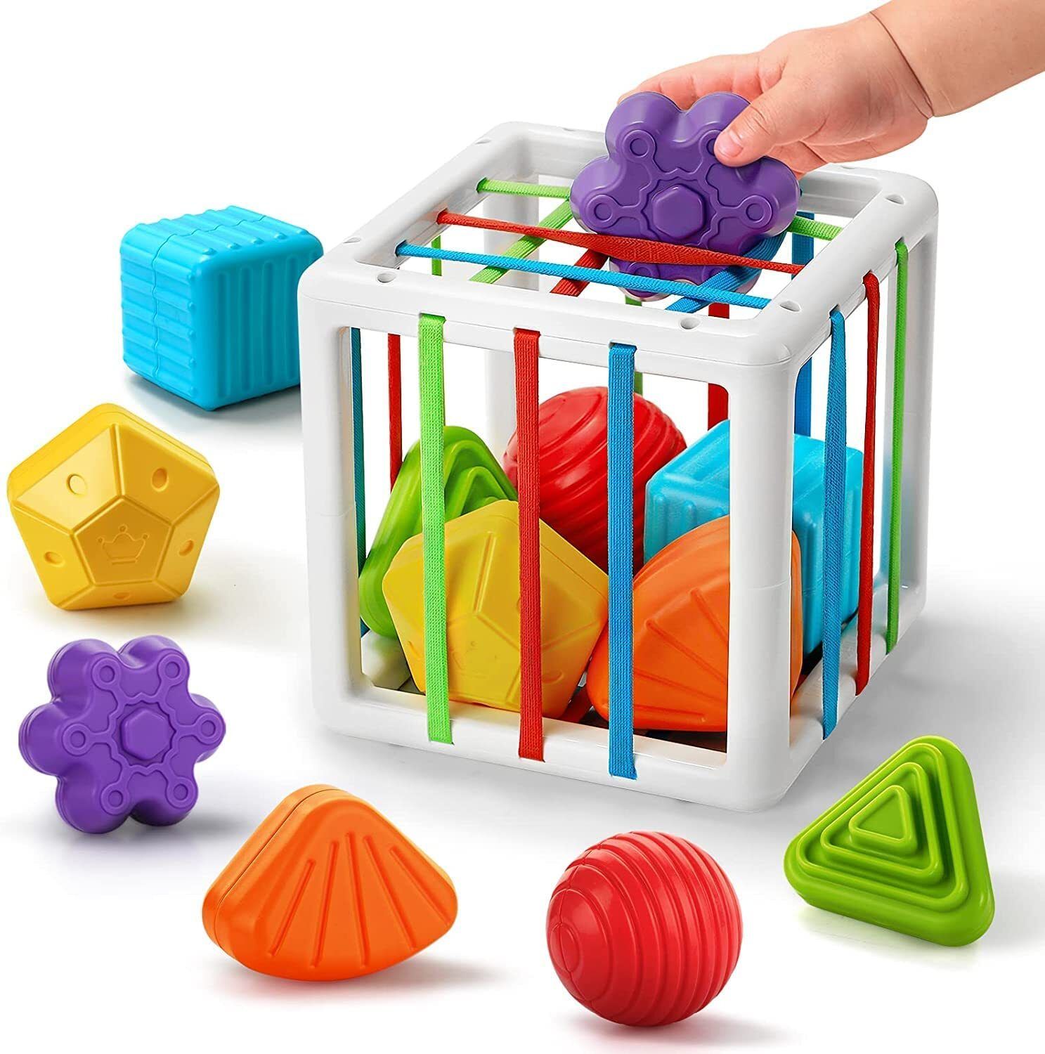 Shape Sorter Baby Toys Montessori Learning, Birthday Gifts for Toddler Boy Girl-image-15