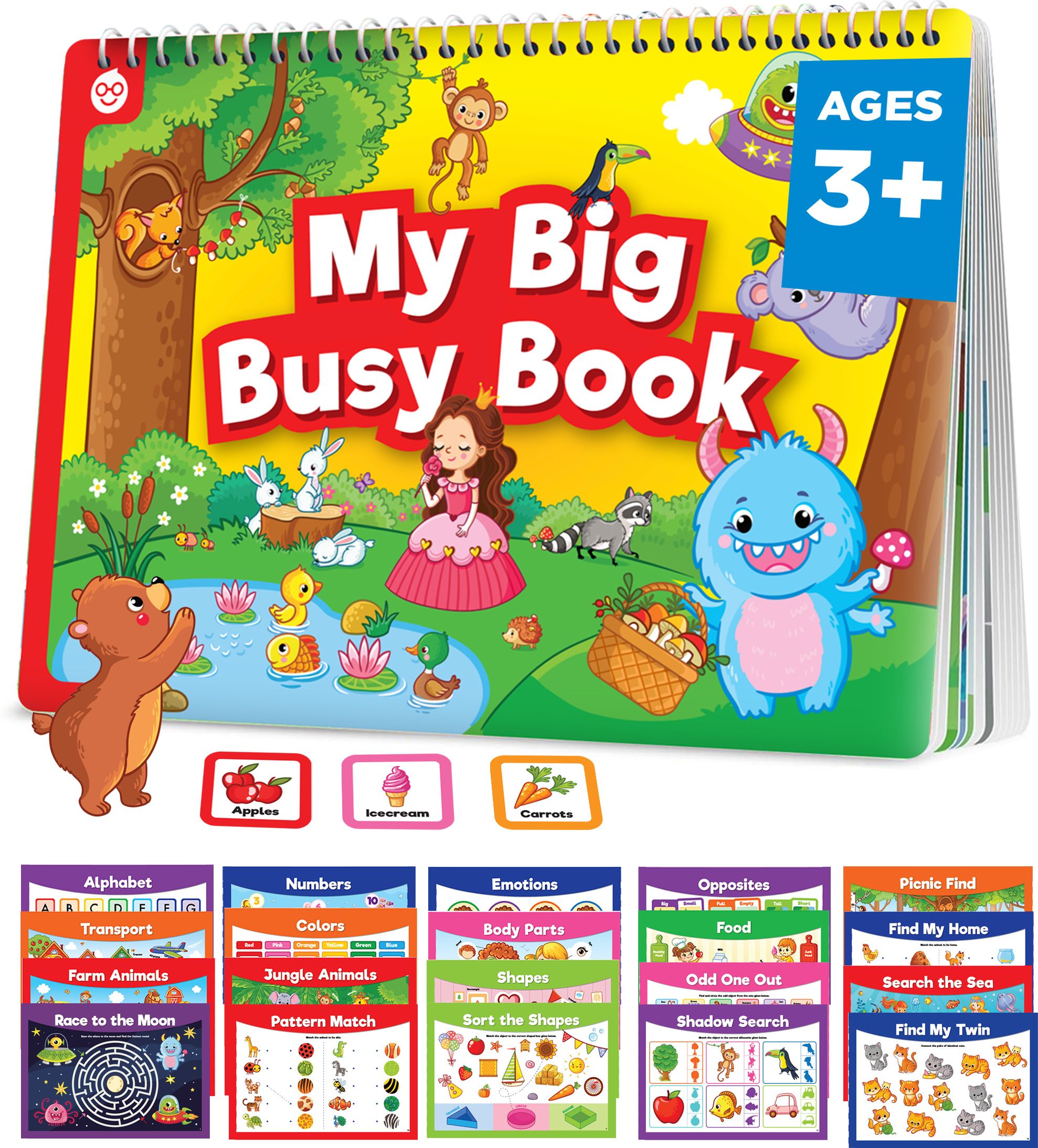 My Big Montessori Busy Book for Toddlers 2-6 Years Old | Toys/Gifts for Kids 2+