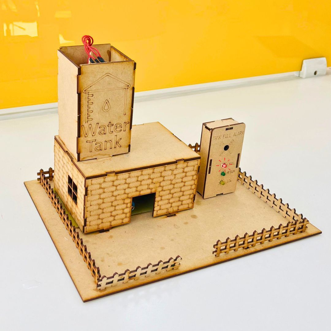 DIY Water Level Indicator Project Kit with House Model, PCB and Level Alarm-image-36