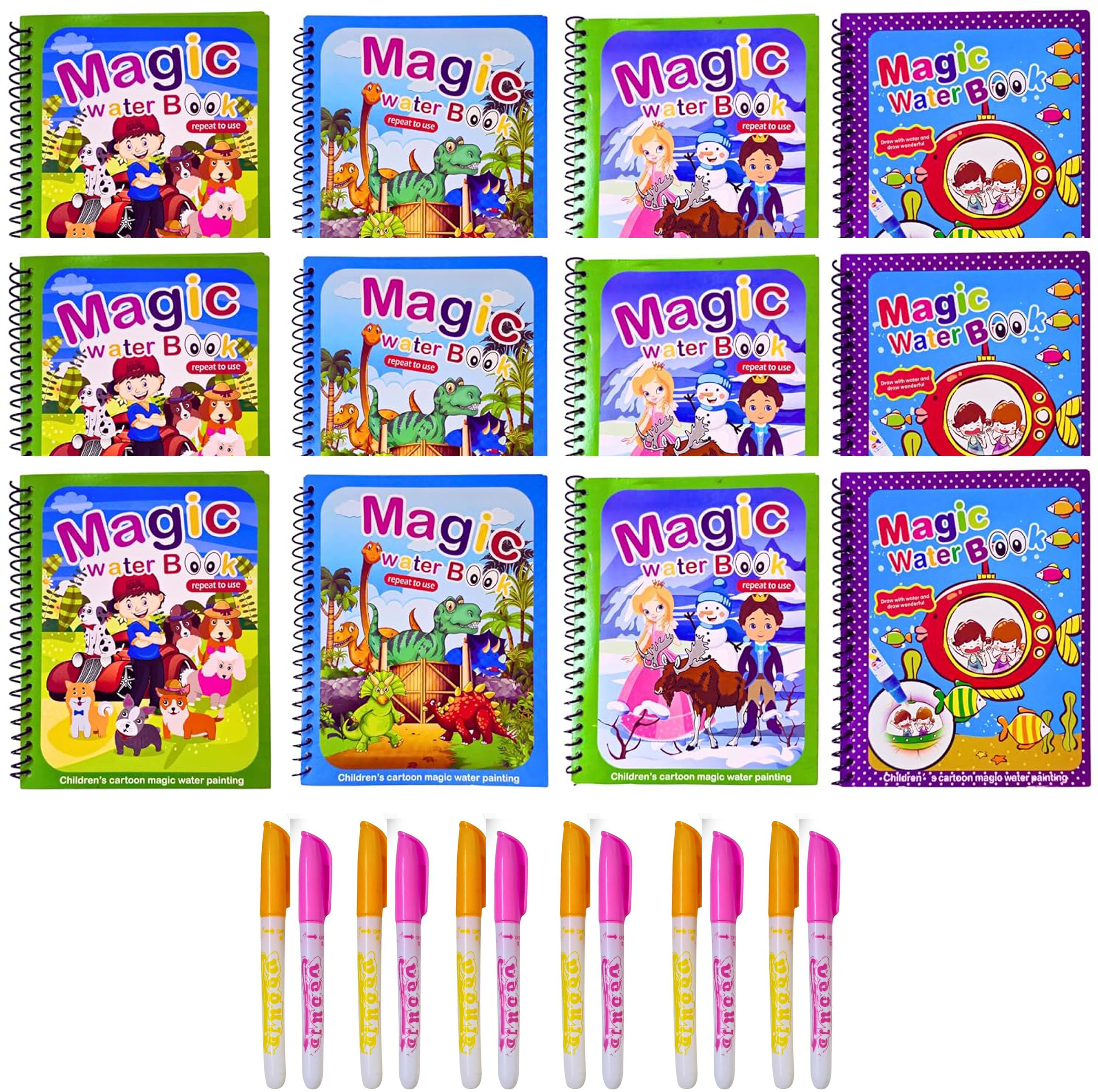 primefair 10 Pack Water Coloring Book for Toddlers -Mess Free Water Painting Book,Reusable-picture-26
