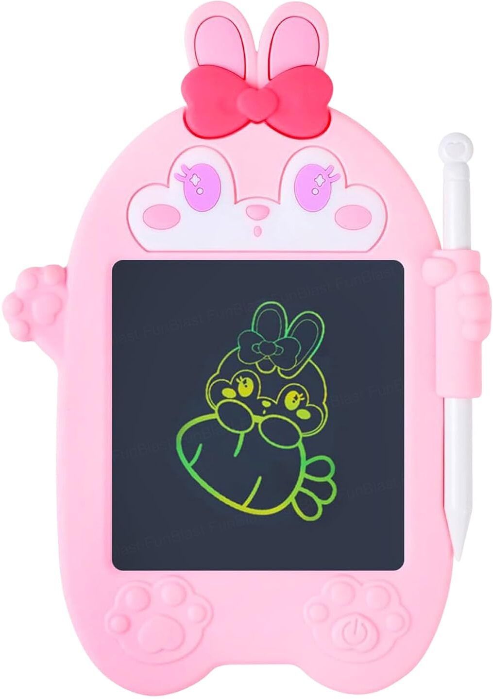 funblast E-Slate for Kids, Rabbit Theme Re-Writable LCD Writing Pad with Screen 8.5 Cm fo-picture-0