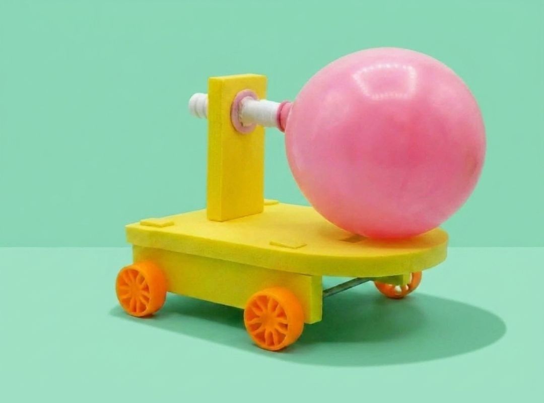 erhindia DIY Balloon Powered Car Physics School Science Project Working Model Kit STEM-picture-39