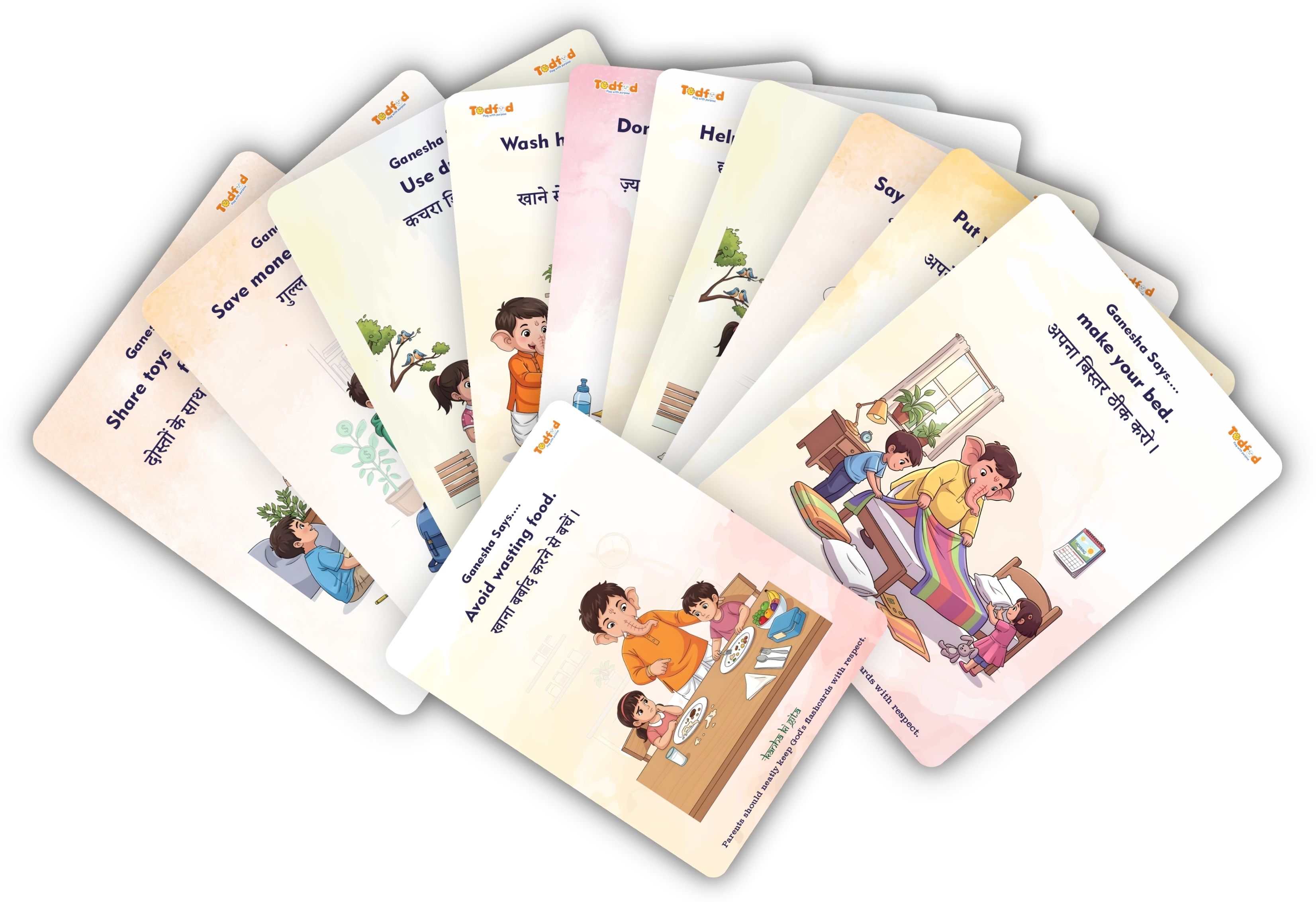 Bal Ganesha Flashcards – Bilingual Learning Cards for Kids with Moral Values-image-25