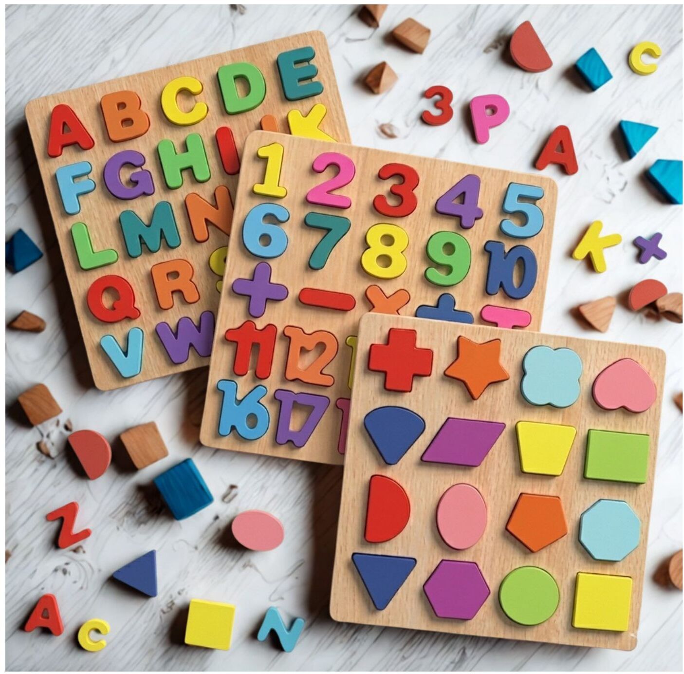 beauty bright Montessori Educational Wooden Puzzle Board for Toddlers and Preschool B1T691-picture-49