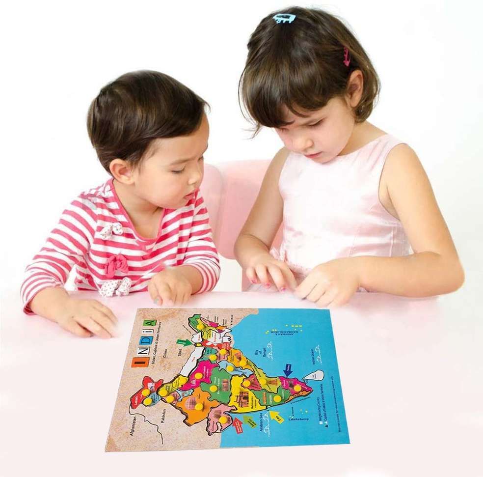 alafi Complete India Map Puzzle – Includes all states, MadeNon-toxic paint-picture-25