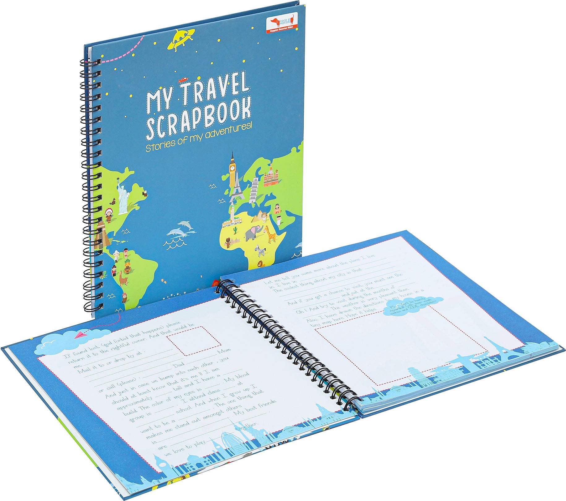 Travel Scrapbook with Stickers for Ages 5-7 Years, 8-10 Years, 11-14 Year Kids