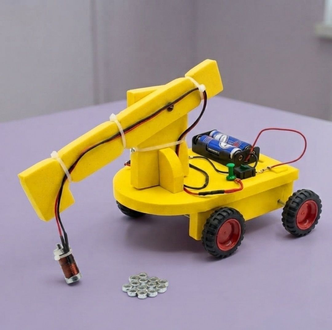 Electromagnetic Crane Educational STEM Science Project DIY Working Model Kit-image-27