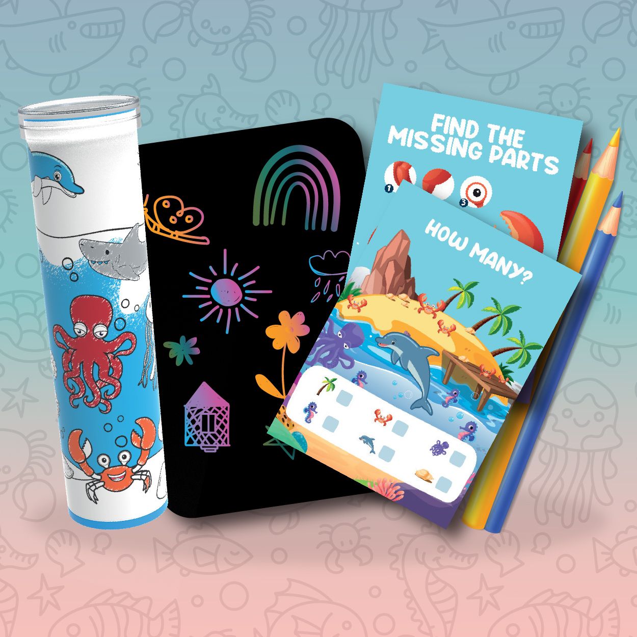 playmagic BrainActiv Ultimate Activity Kit - Sea Adventure|Art&Craft Kit|Skill Development-picture-44