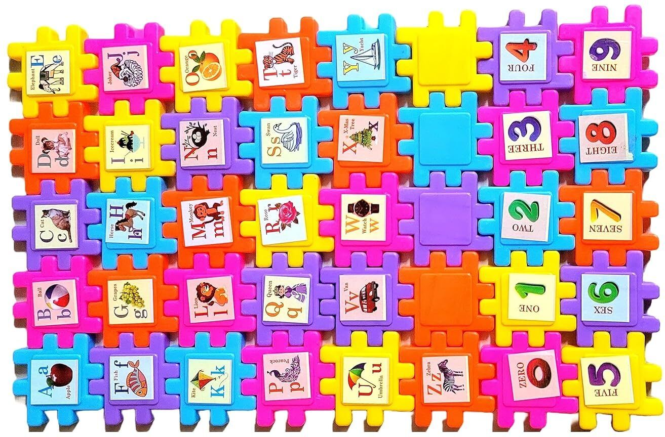 ABCD 123 Block Game Colorful Shape Locking Educational Building Block Game-image-45