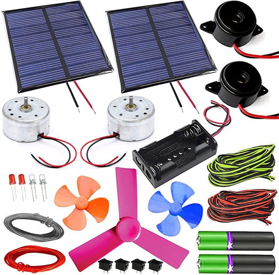 kit4curious Double Solar power Kit - DIY Solar energy experiments kit for school science sunlight hobby projects-picture-10