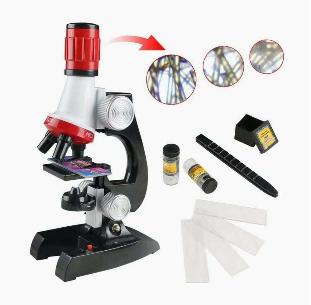 Science Kits For Kids Beginner Microscope With Led 100X 400X And 1200X Microscope Slide Box-image-19