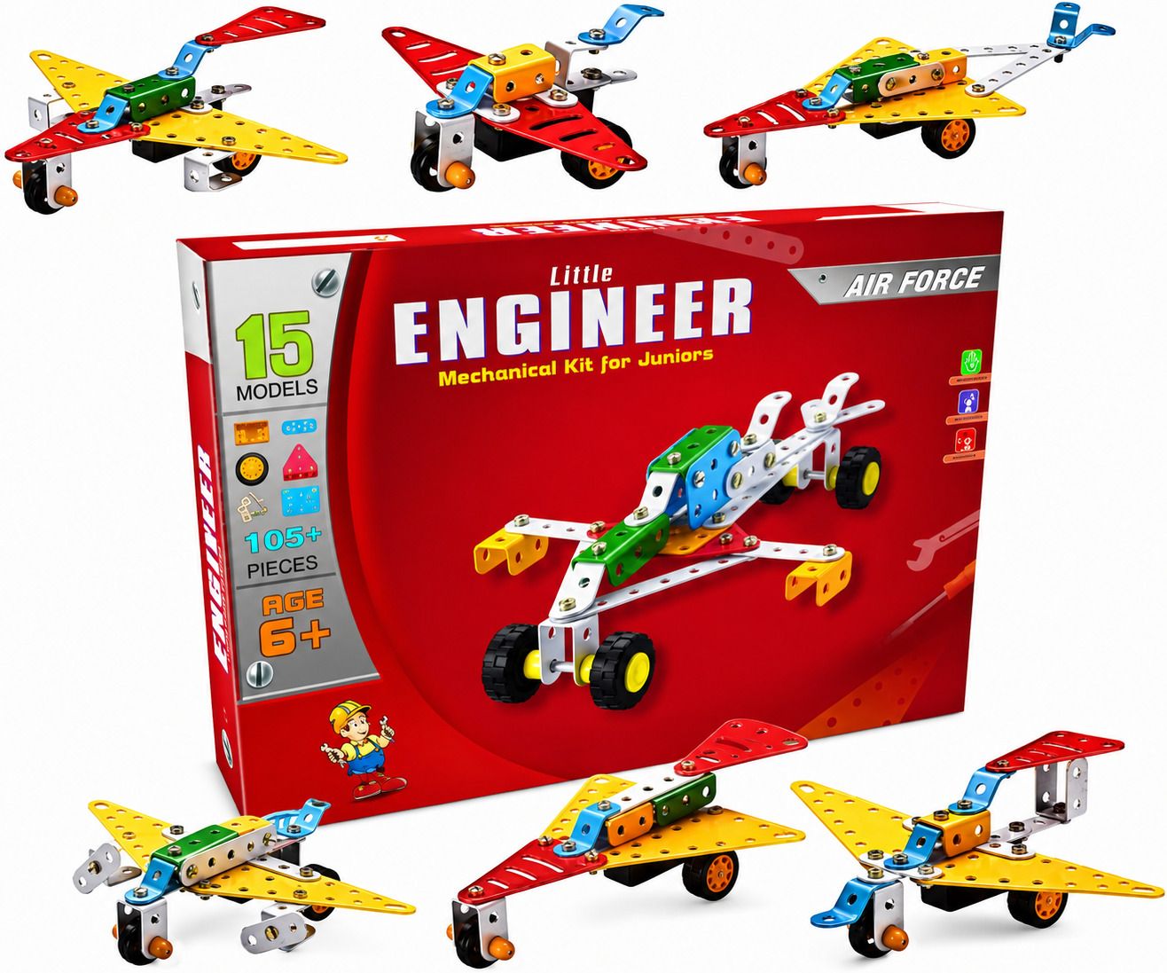 AirForce Construction Engineering Kit with Metal Parts for Kids-image-0