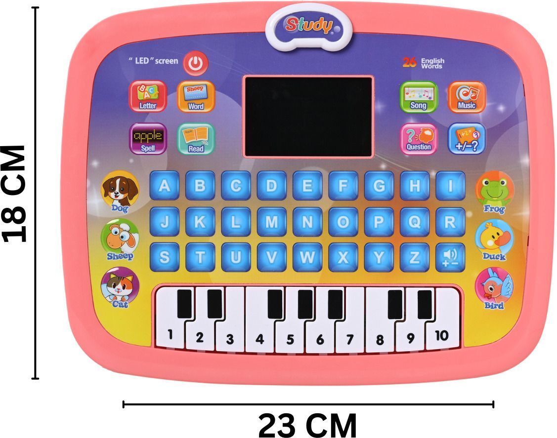 pulsbery Kids Plastic Laptop Toy with Sound – Multicolor, Ages 3–8-picture-36