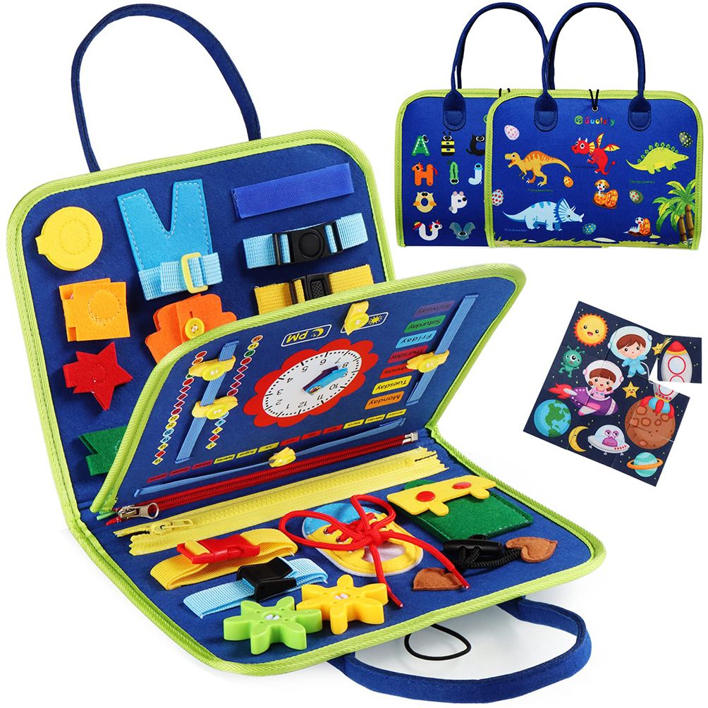Felt Busy Board Activity Book for Kids Travel Quiet Toy Learning Board-image-49
