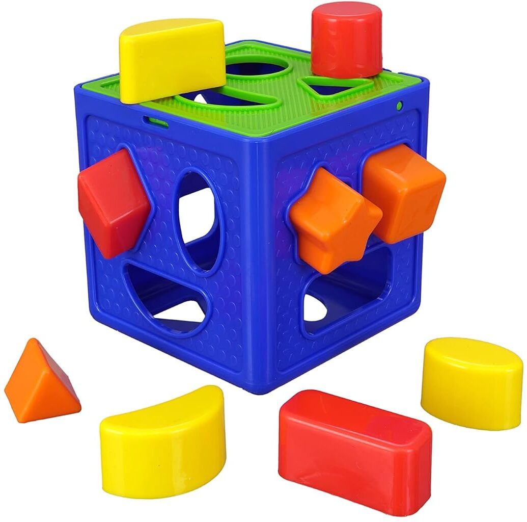 ragiluxe Colorful Shape Matching Cube Toy for Toddlers with Sorting Blocks-picture-29