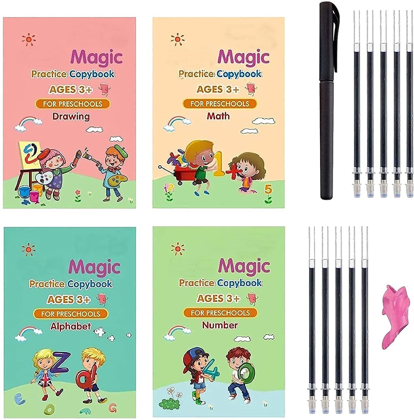 Sank Magic Practice Copybook Number Tracing Book for Preschoolers with Pen-image-29