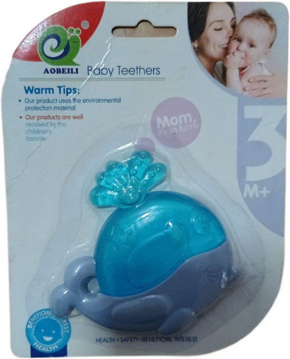 sweetnste Baby Teether Toy Whale Shape Soft Silicone Teether Teether image 1