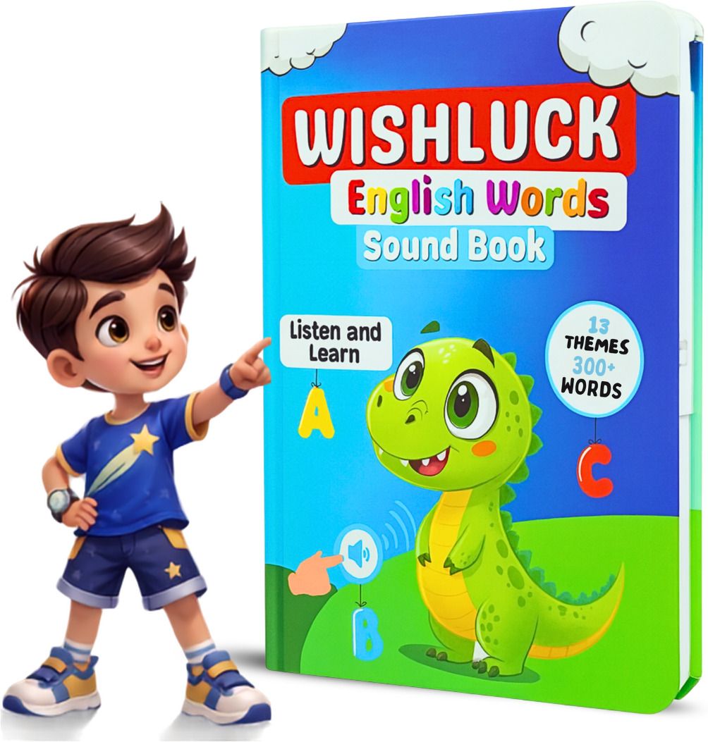wishluck English Words Sound Book - 13 Themes, 300+ Words Learning Toy-picture-27