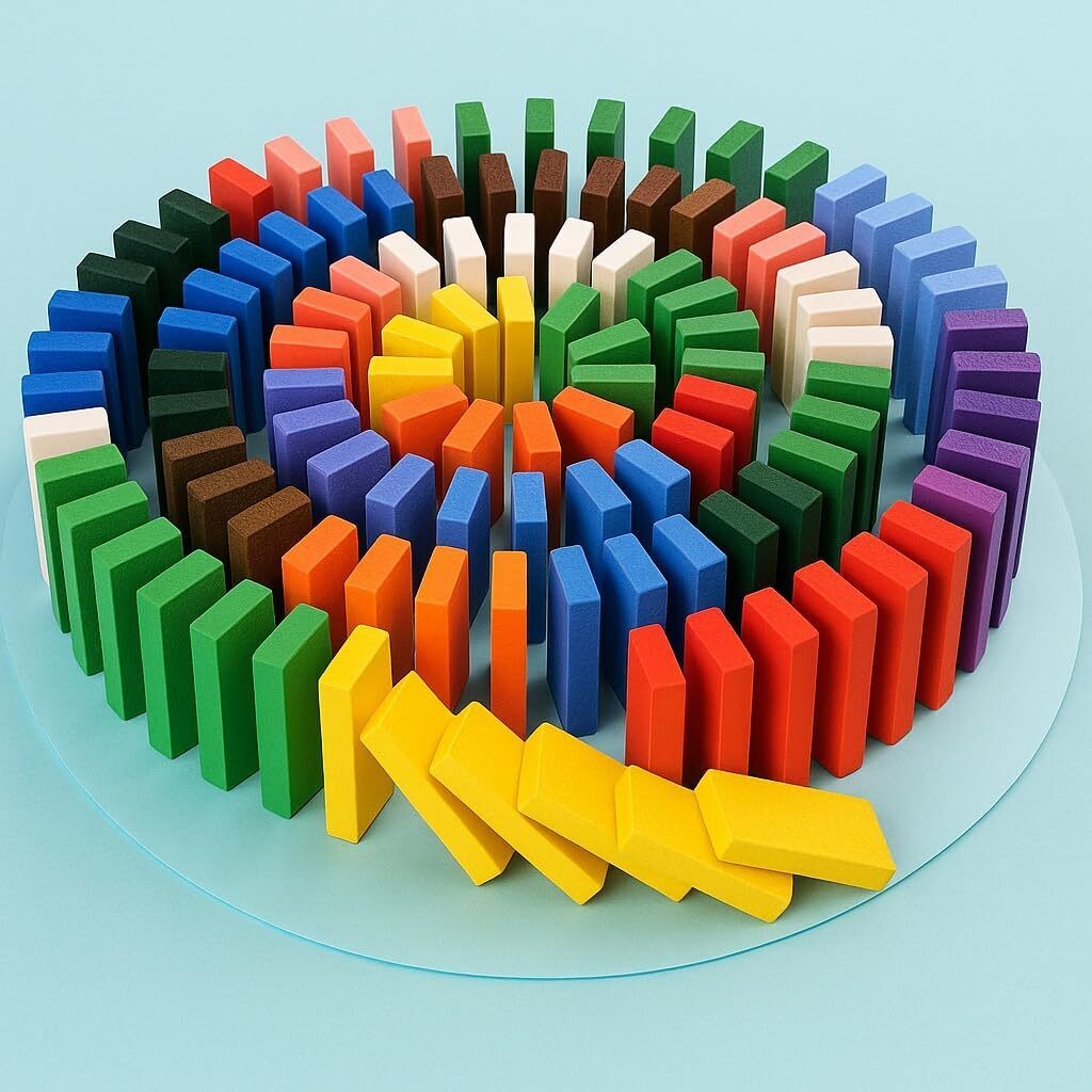 Top Selling Kids Wooden Balancing Building Blocks & Real Domino Run Game-120pcs-image-41